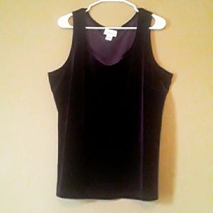 Purple velvet tank top.